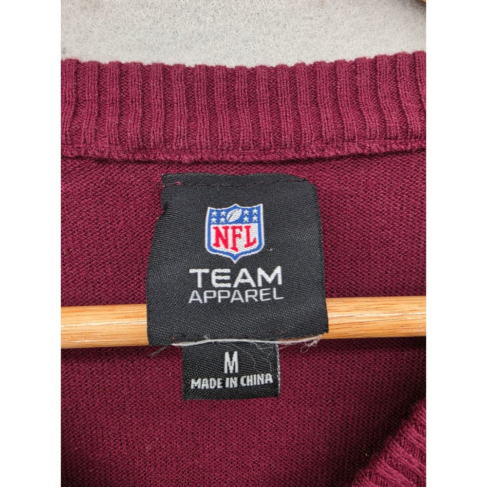 NFL Washington Commanders Sweater Mens Medium Burgundy Gold Holiday Fair Isle - Picture 2 of 11